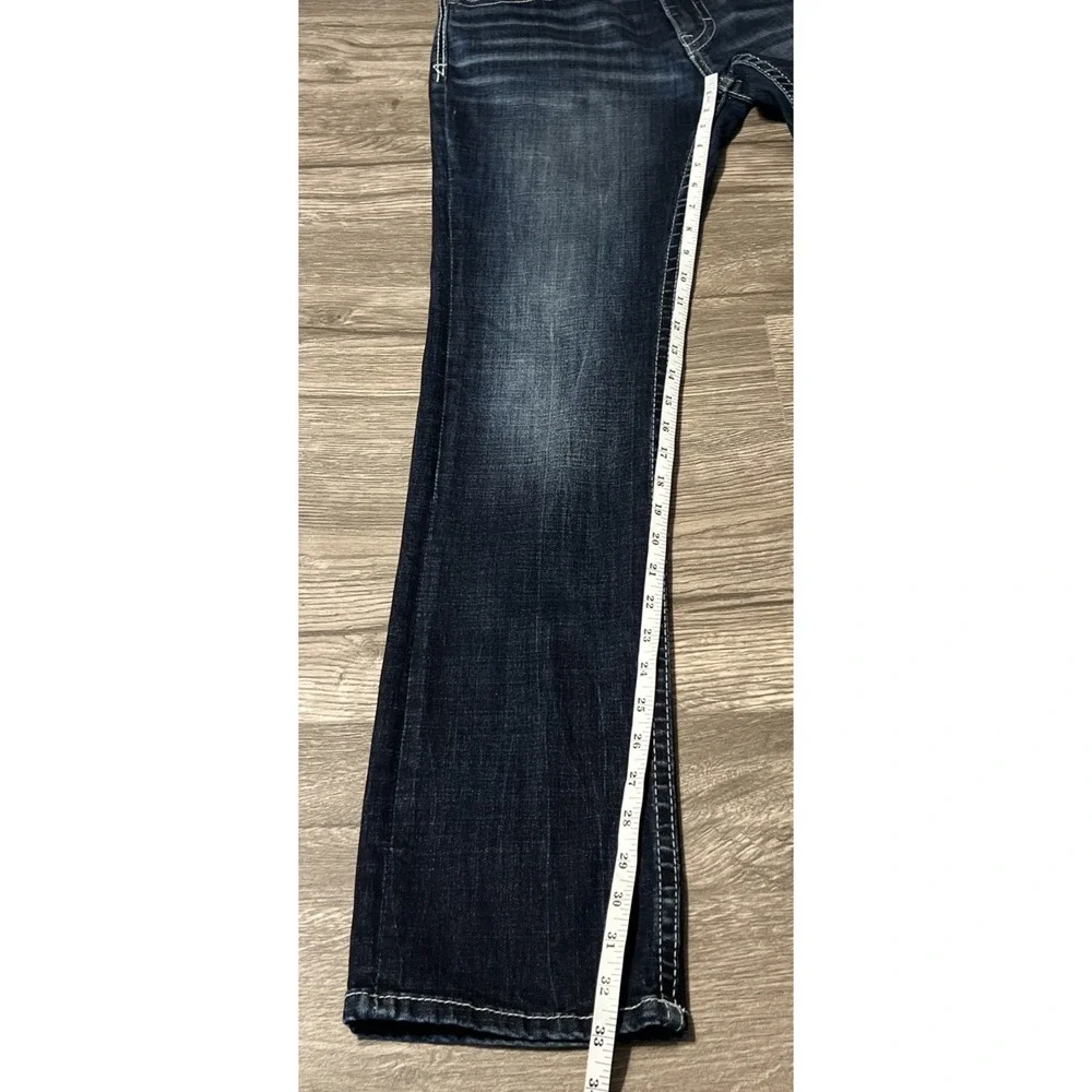 BKE Buckle Jake Straight Leg Stretch Dark Wash Blue Jeans Size 30x32 (30x33)